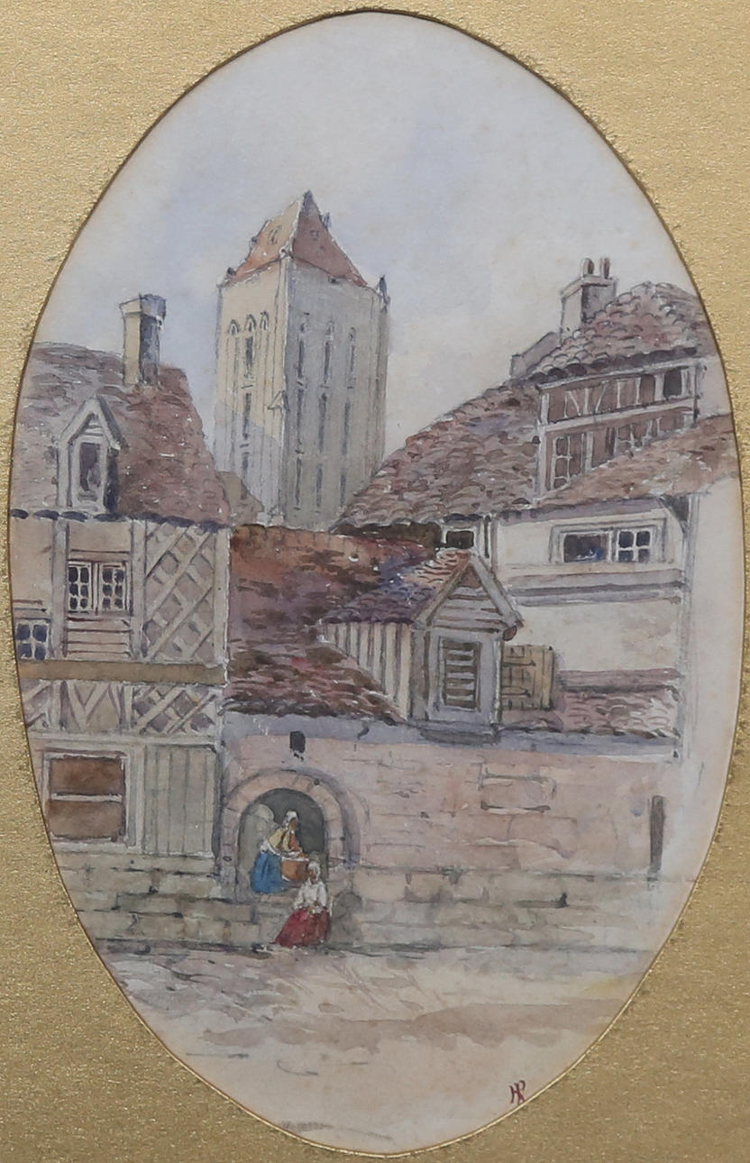 OIDENTIFIERAD KONSTNÄR. Watercolour, monogram signed.