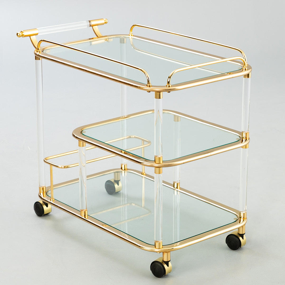 Serving trolley, “Hollywood Regency” 1970s.