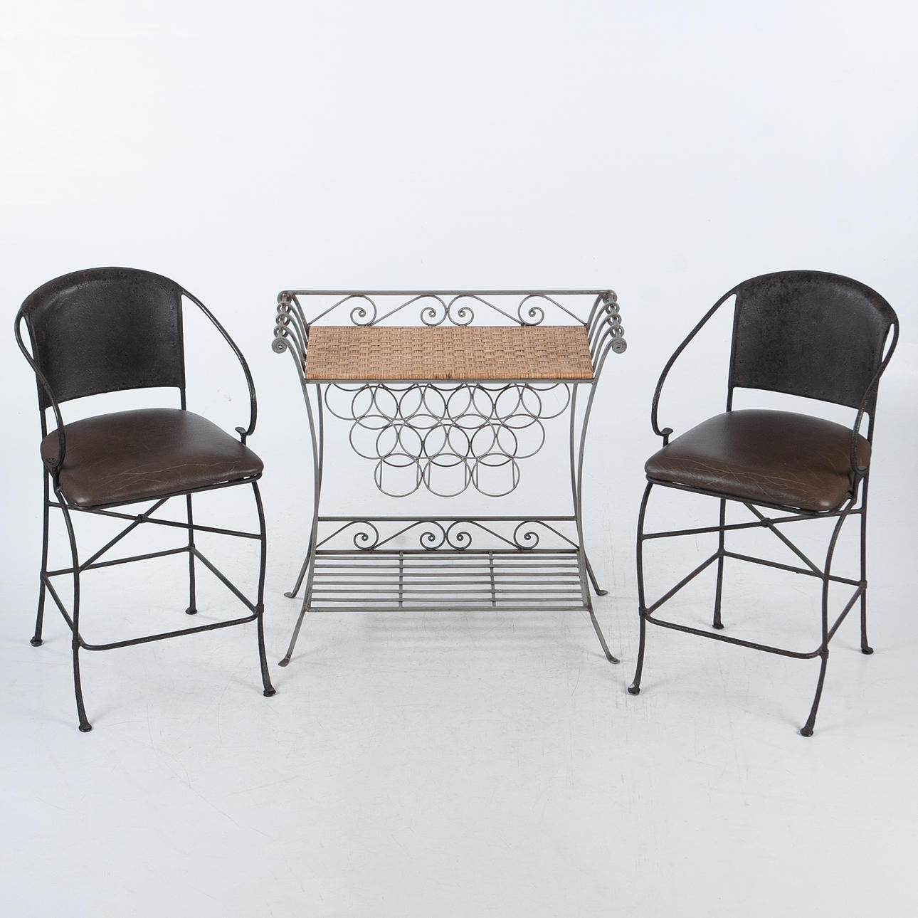 MINIBAARI/VIINITELINE, JOSSA 2 TUOLIA, TAOTTU.