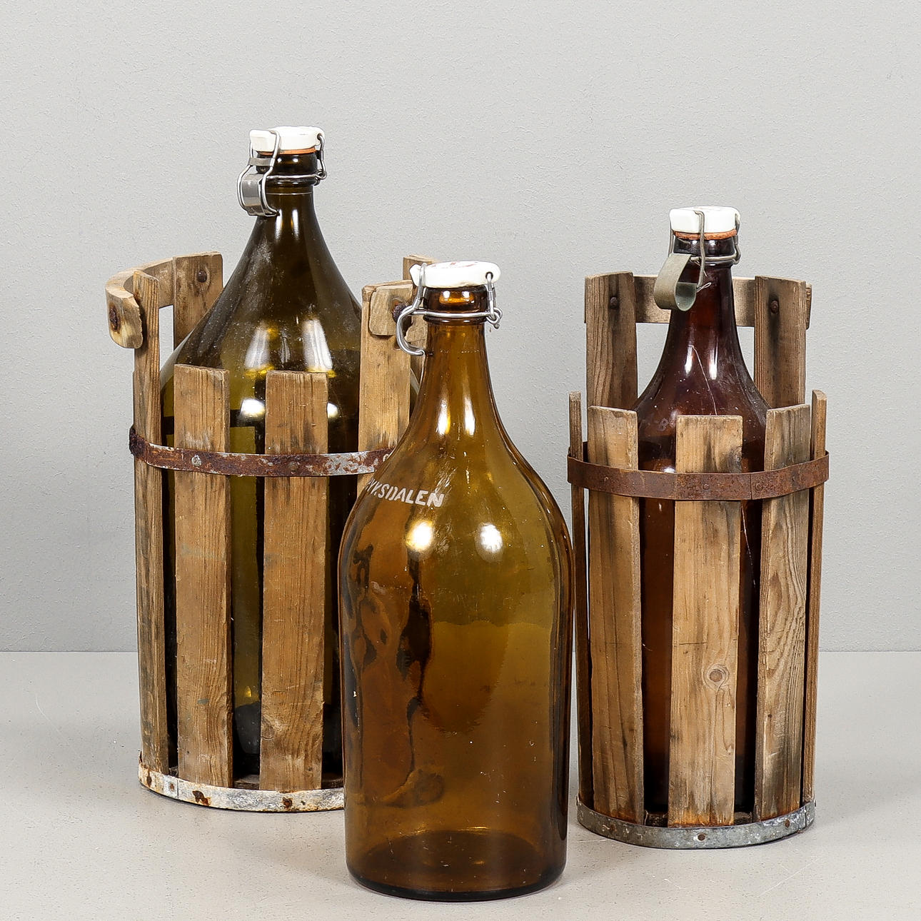 BRYGGERIFLASKER 3 stk.