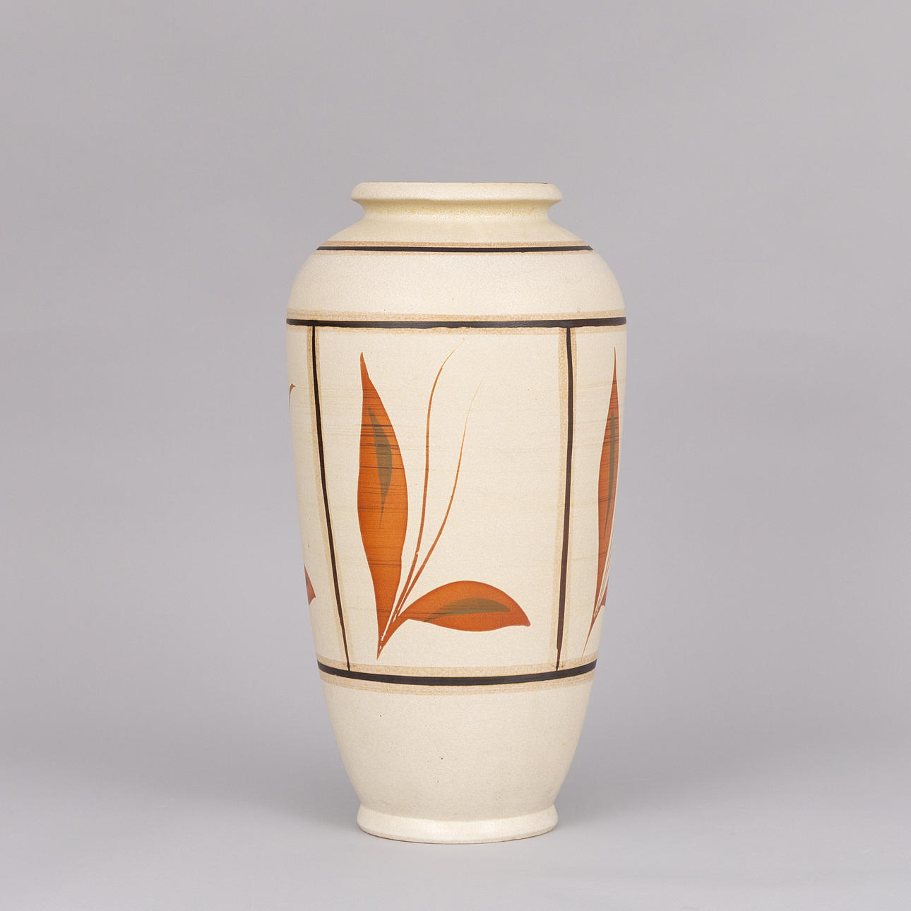 A glazed earthenware floor vase, Bay Pottery, Germany.