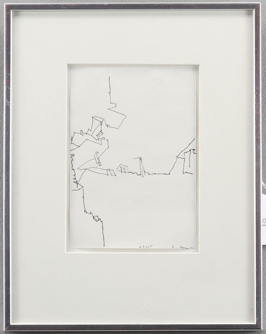 ERLAND BRAND ink drawing, signed.