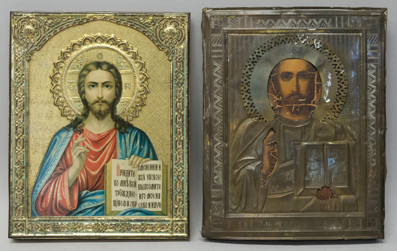 TWO ICONS, CHRIST ALMIGHTY.