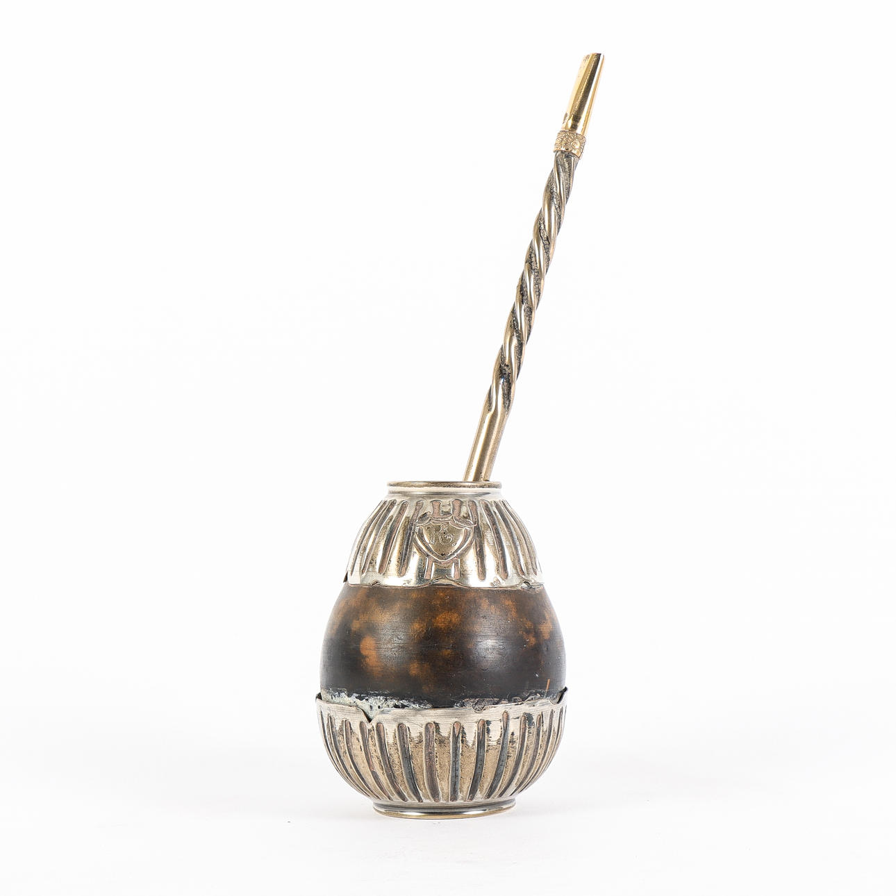 YERBA MATE CUP med halm, græskar og sølv.