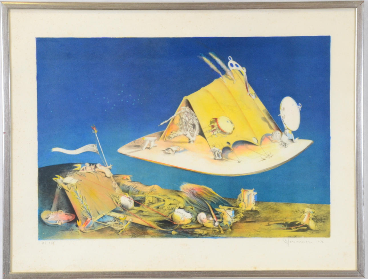 SVEN ERIK JOHANSSON. Färglitografi.