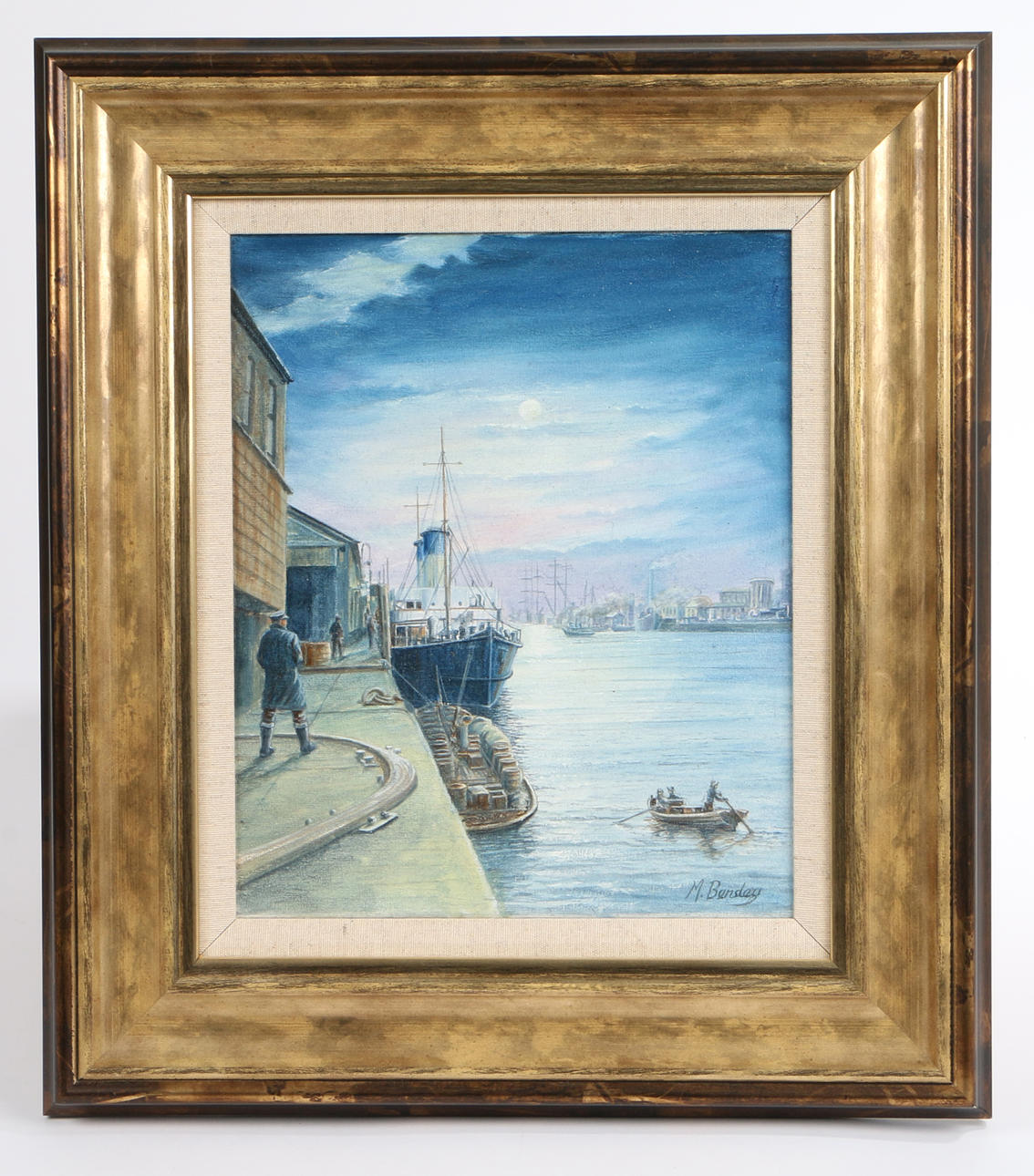 MICK BENSLEY (BRITISH, 1944-2023) DOCKING SCENE.