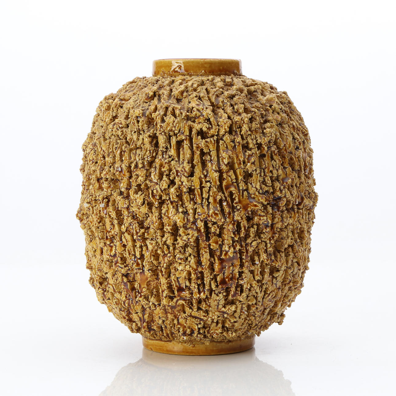 GUNNAR NYLUND. VASE. “Chamotte”, Rörstrand, marked below.