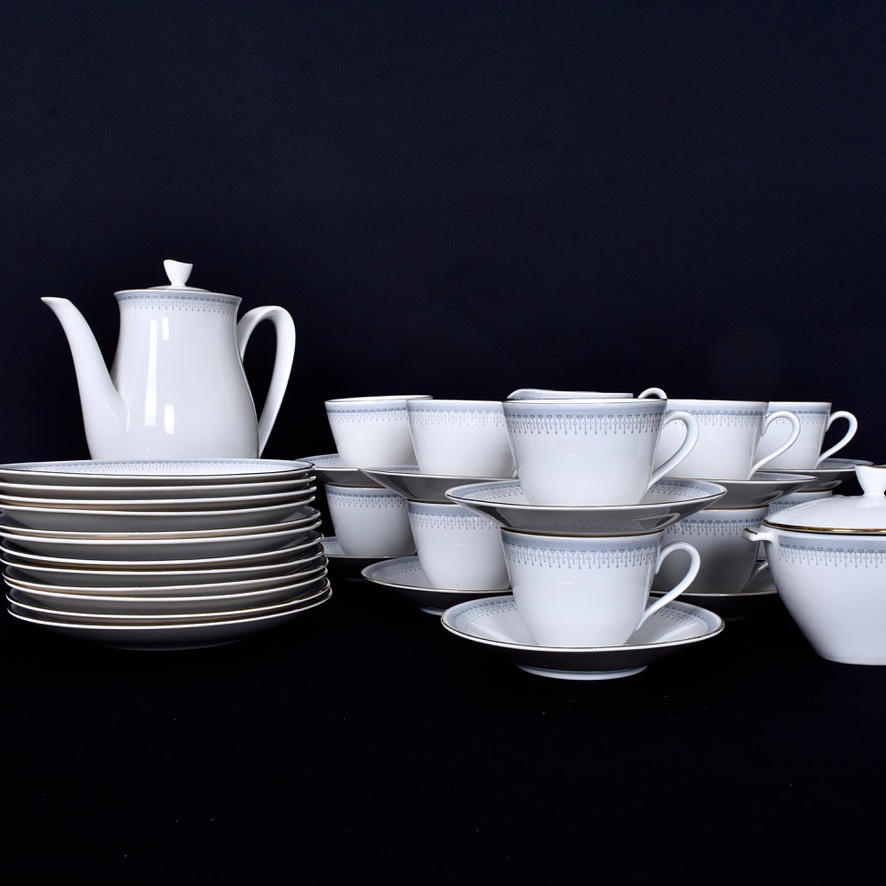 Kahvisetti, 39 kpl, posliini, ”Cosmos” Rörstrand.