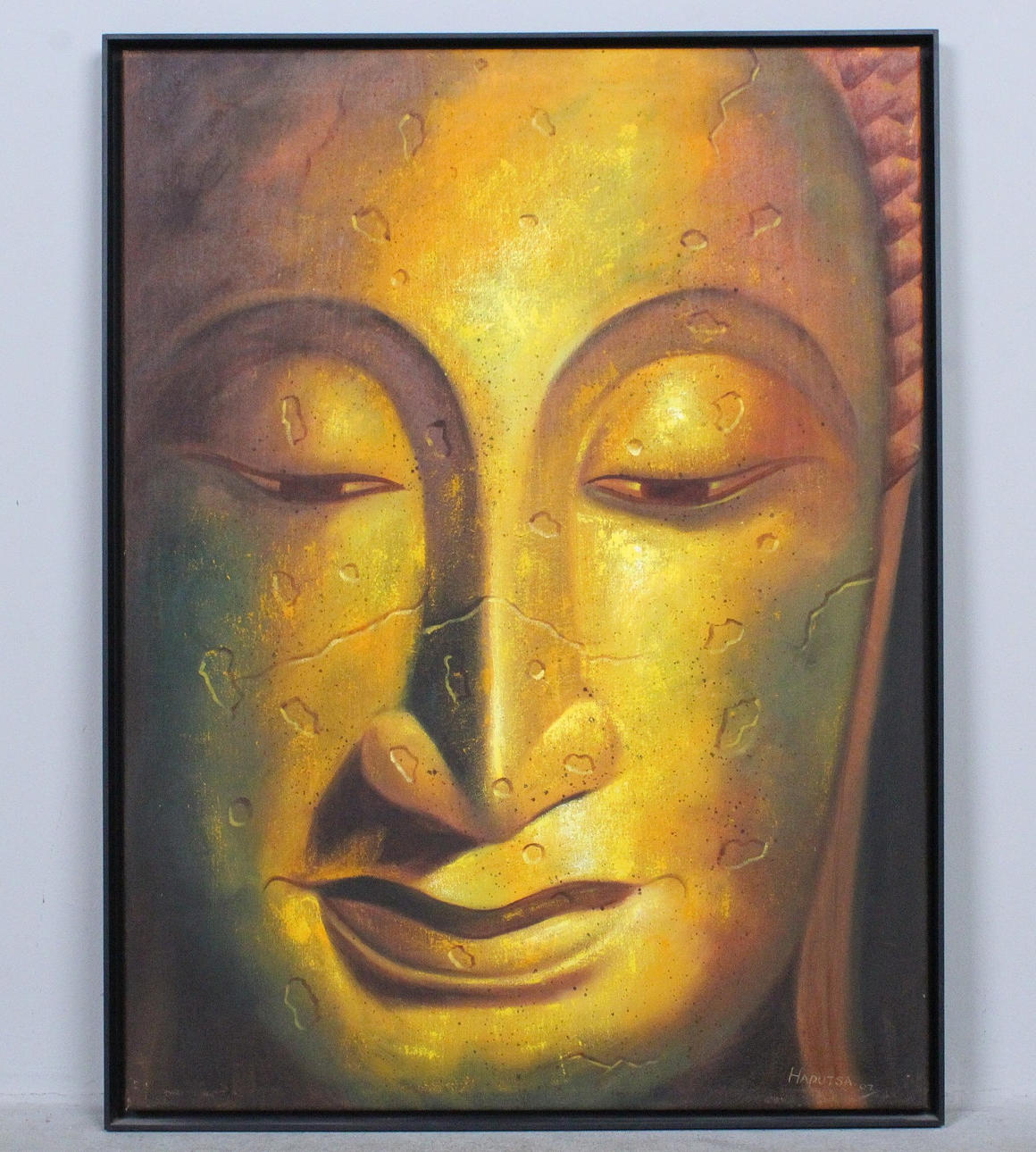 Unknown artist. 'Buddha', oil on canvas.