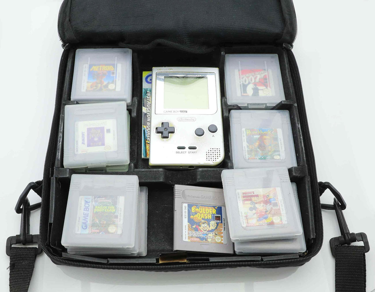 NINTENDO. Gameboy Pocket, game, bag.