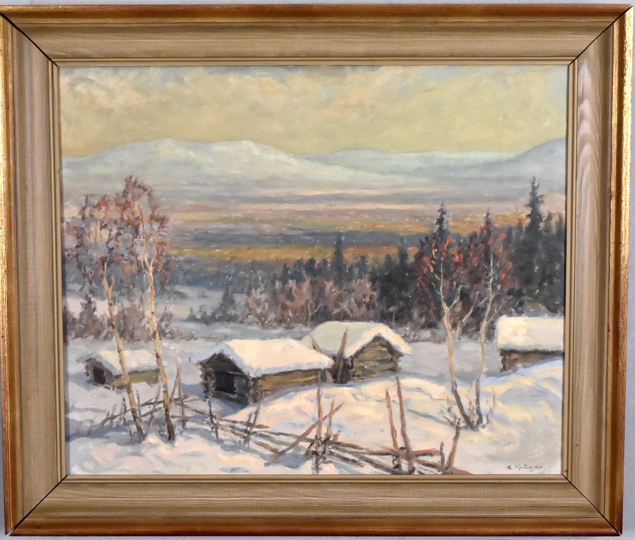 EINAR KRÜGER. Óleo sobre lienzo.