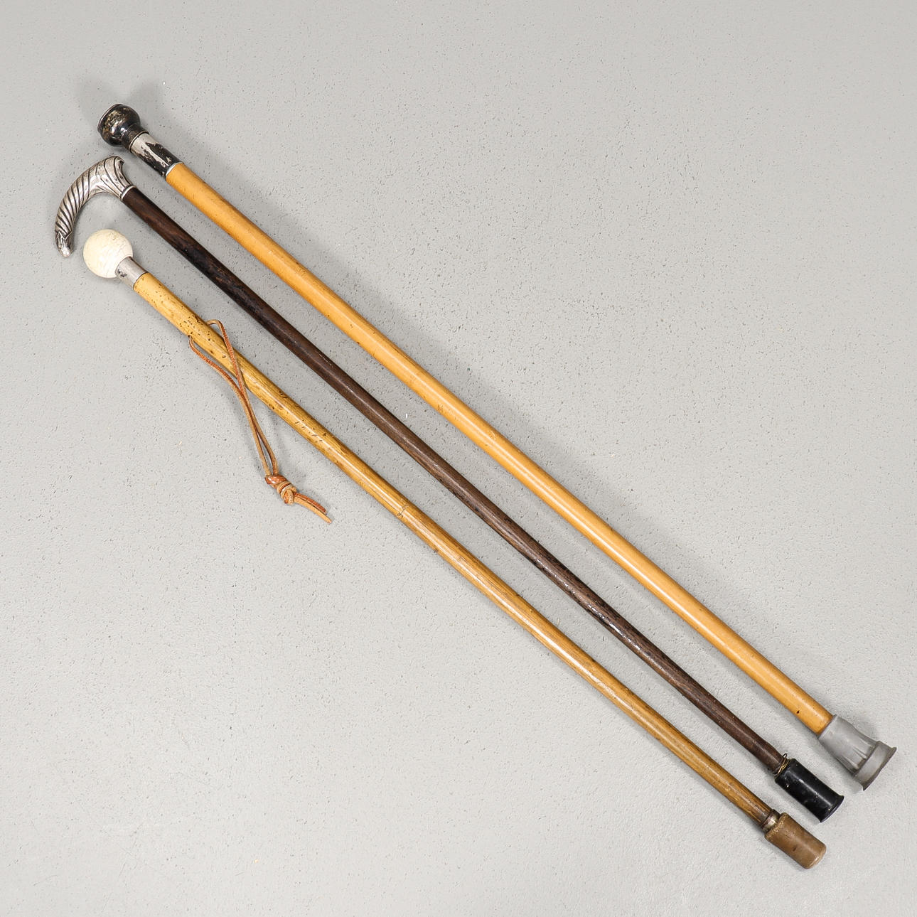 CANES 3 pieces with silver fittings.