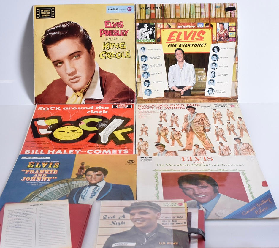 LP-SKIVOR SAMT SINGLAR, Elvis Presley.