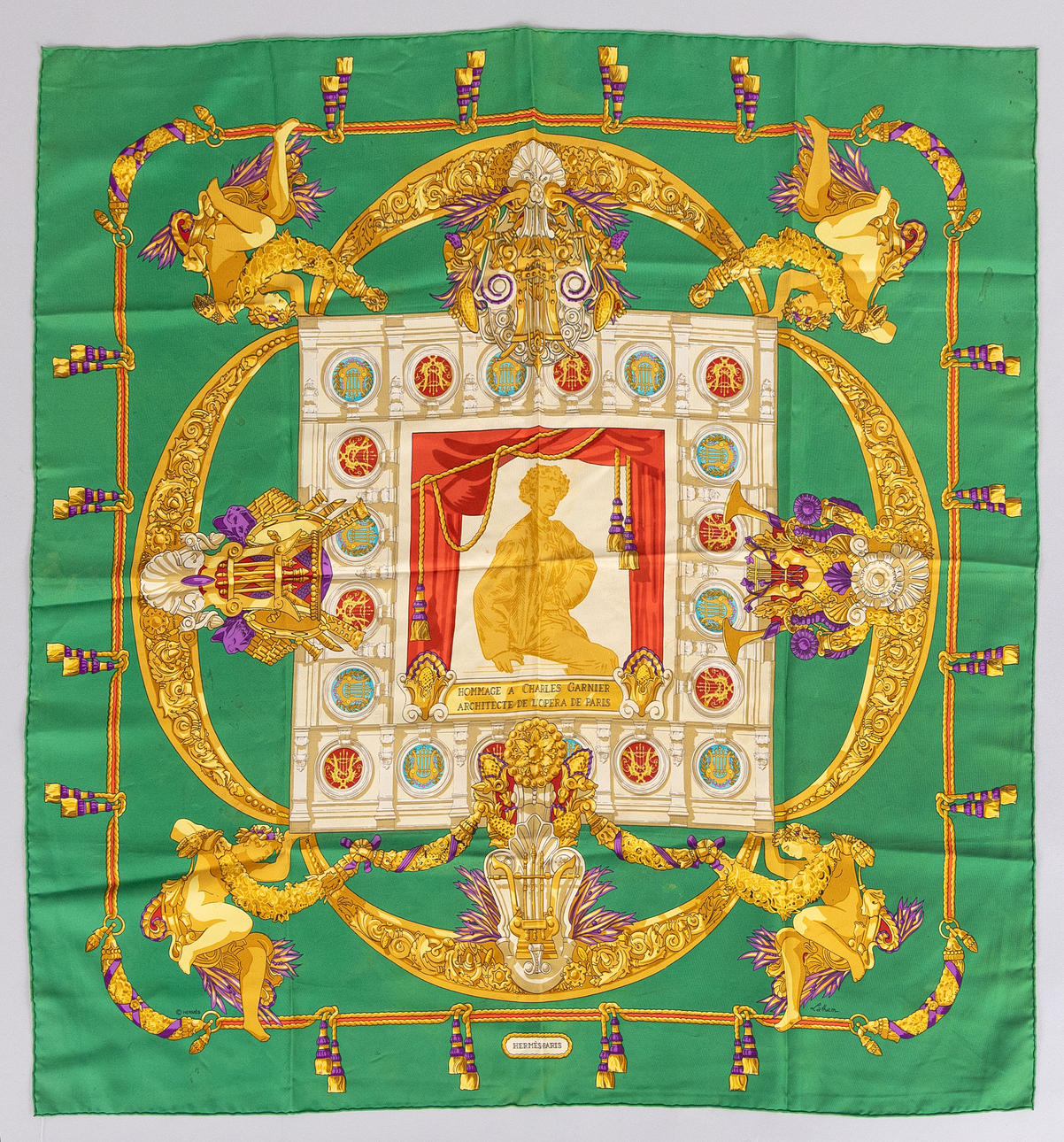 HERMÈS, Seidentuch, Hommage à Charles Garnier.