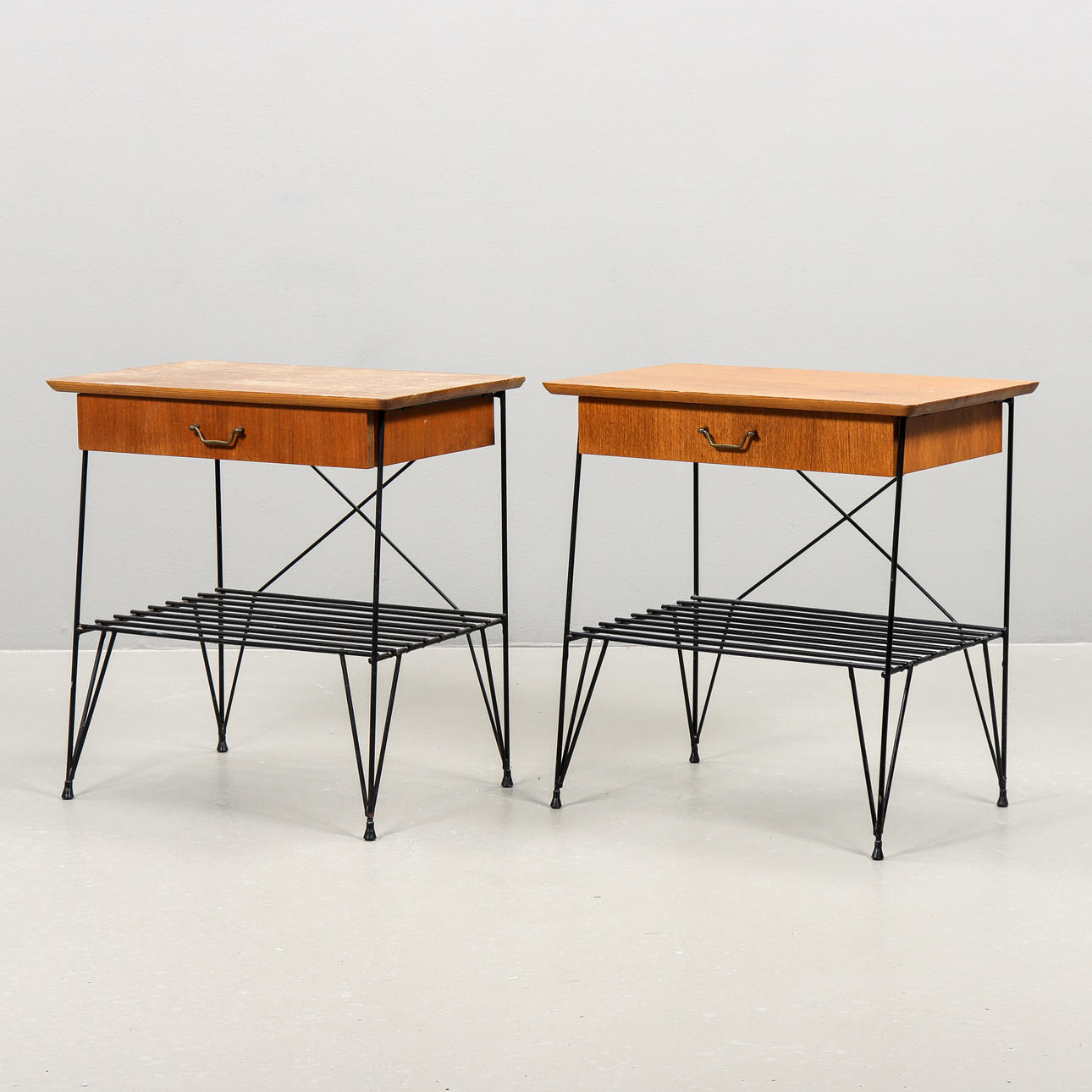 SÄNGBORD 1 par, Stringmodell, 1950/60-tal.