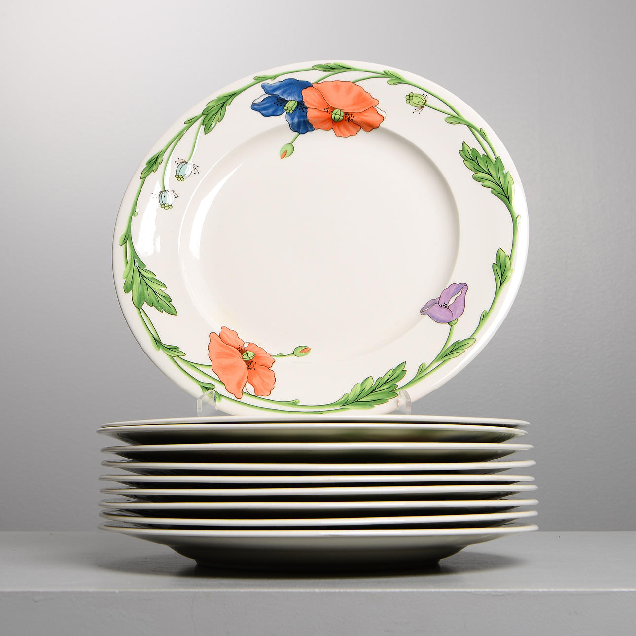 VILLEROY & BOCH, ein Set mit 10 Serviertellern „Amapola“.
