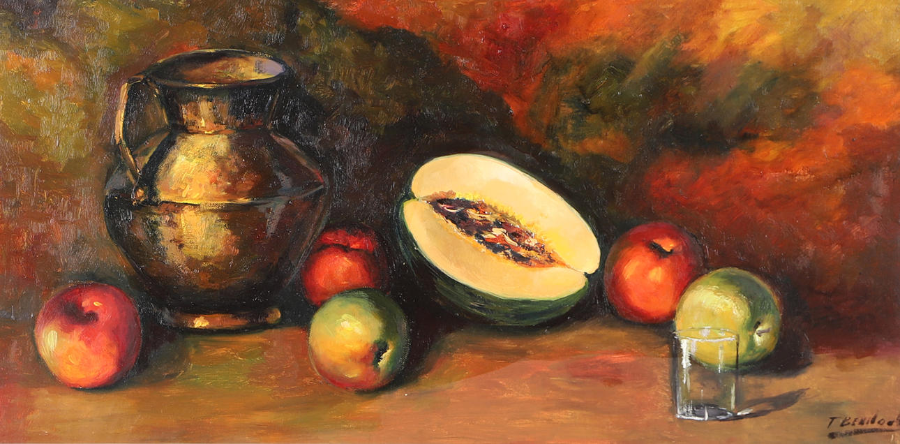 OIDENTIFIERAD KONSTNÄR. Still life, oil on canvas, indistinctly signed.