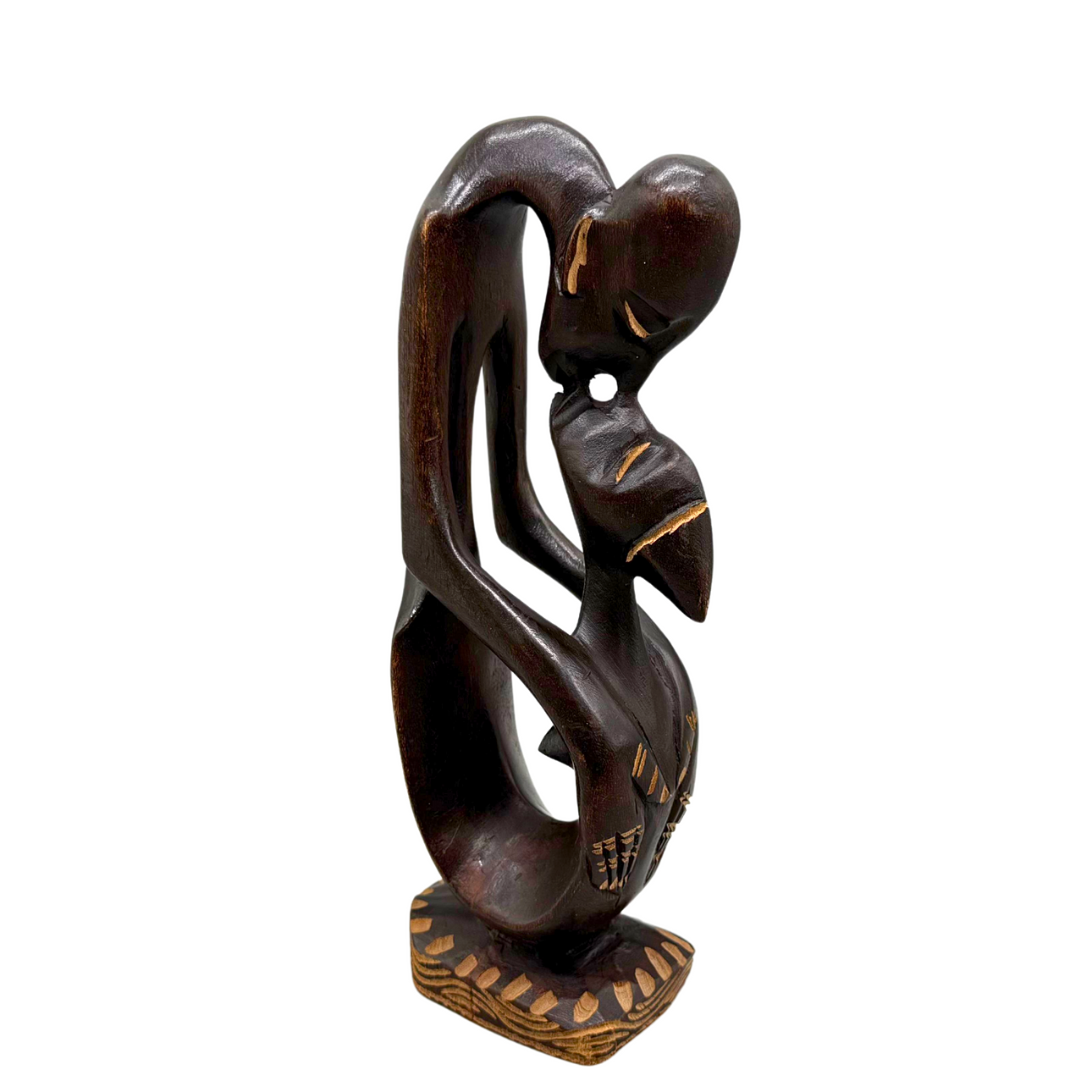 AFRIKANSK TRÄSKULPTUR, HANDGJORD.