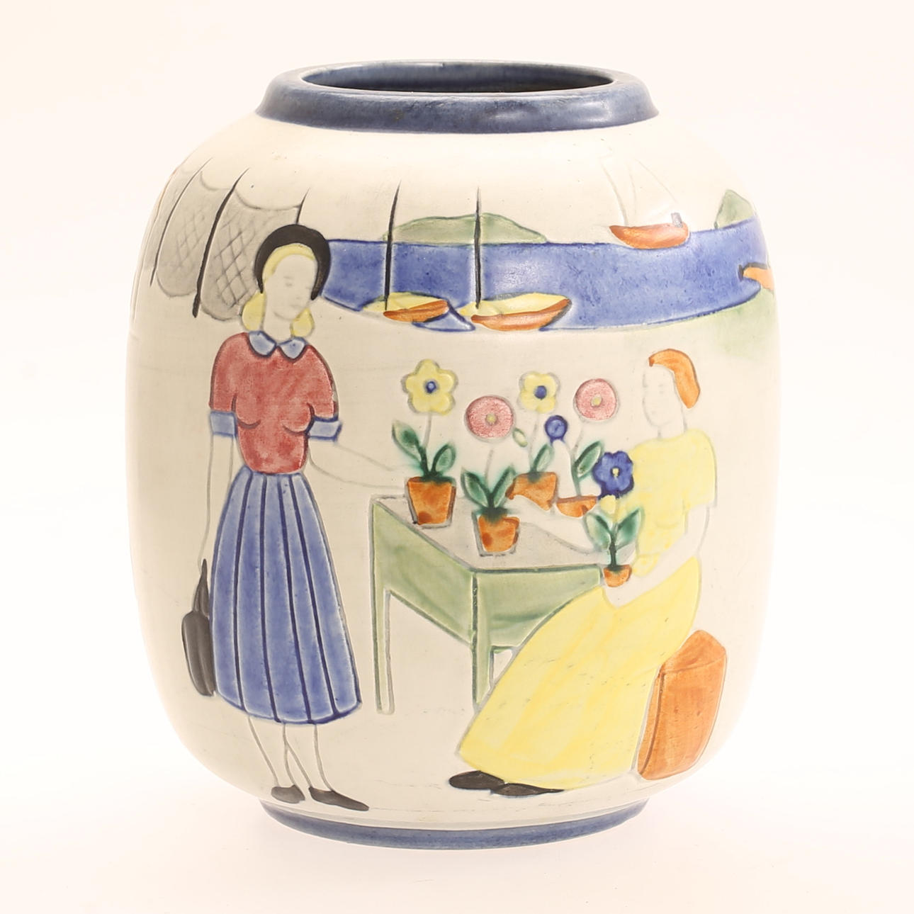 GERTRUD LÖNEGREN. A stoneware vase “Bohus”, Rörstrand.