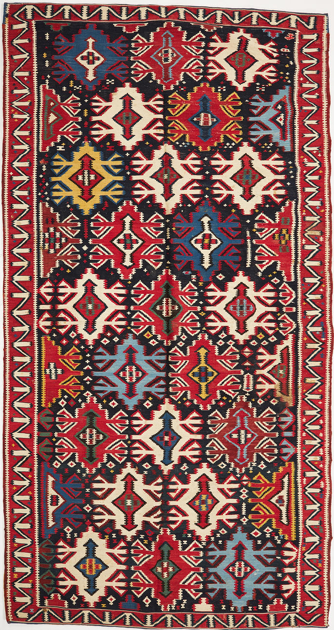 ORIENTMATTA. Kelim, ull, antik, 18/1900 tal.