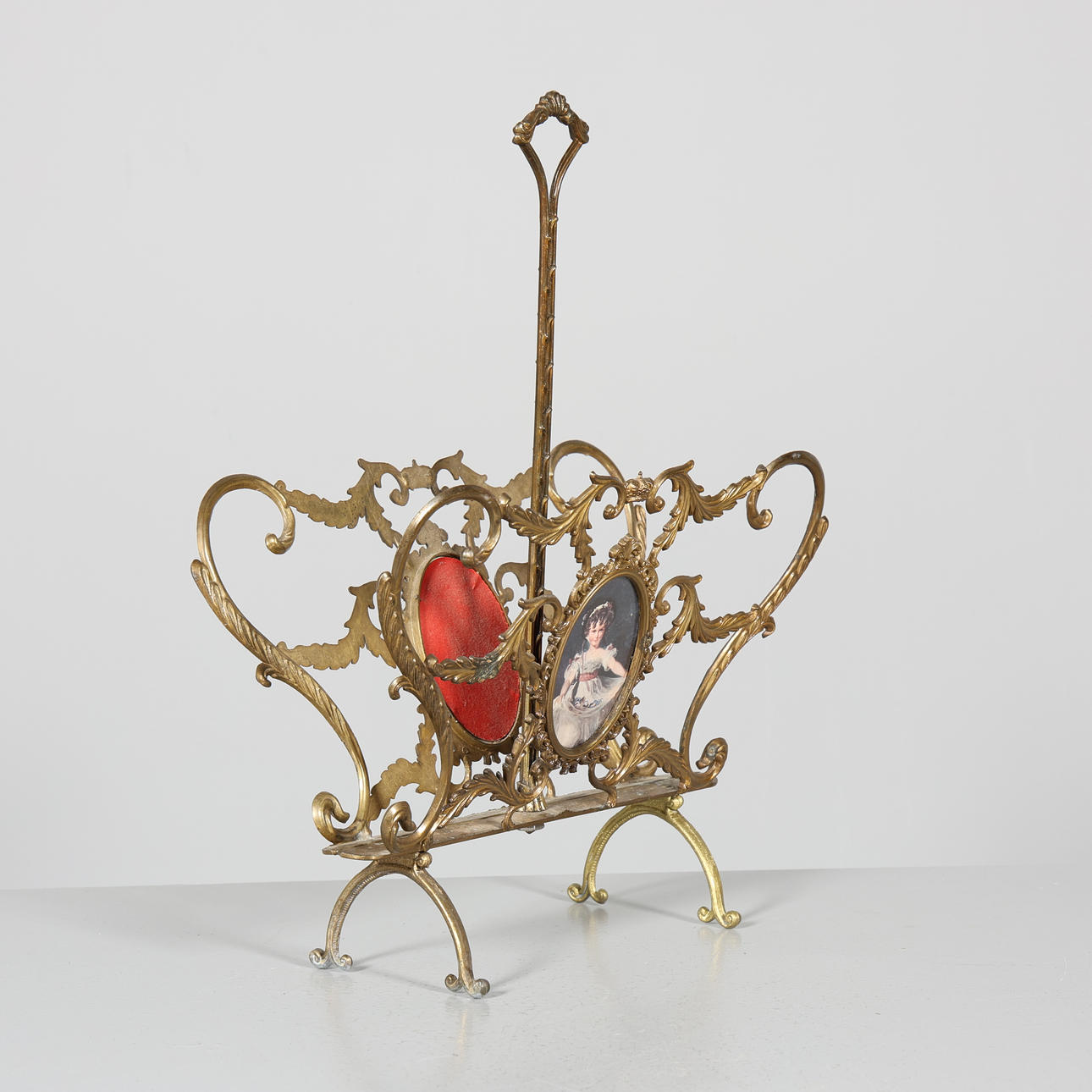 NEWSPAPER BASKET, metal.