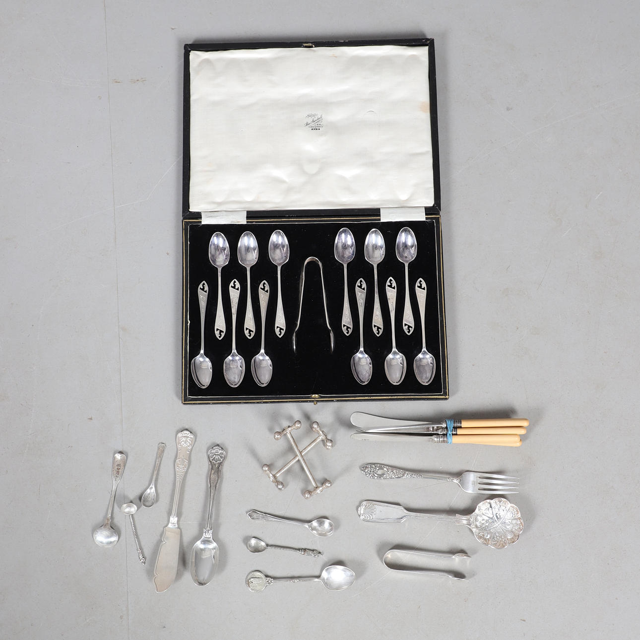 SILVER & SILVER PLATED CUTLERY.