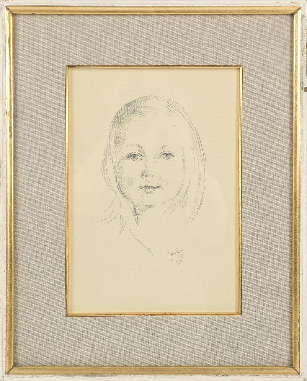 EINAR NERMAN. “Marina”, drawing, signed, dated 68.