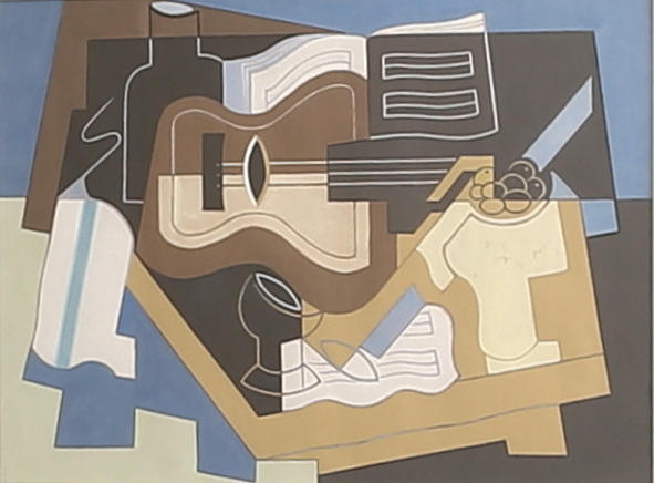 OIDENTIFIERAD KONSTNÄR, Gouache, komposition signerad EL.