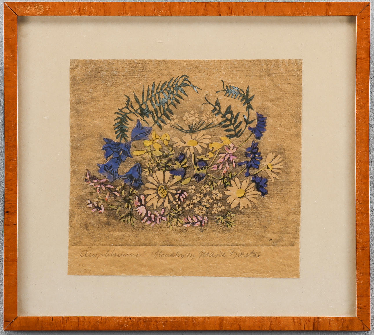 MAJA FJAESTAD. Handtryck, signerad.