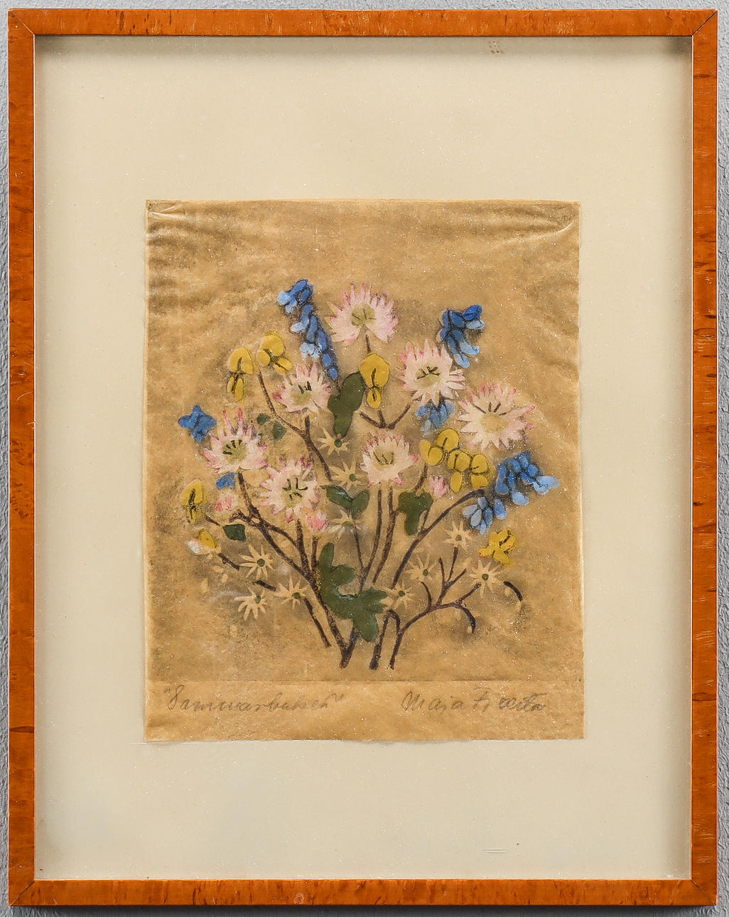 MAJA FJAESTAD. Handprint, signed.