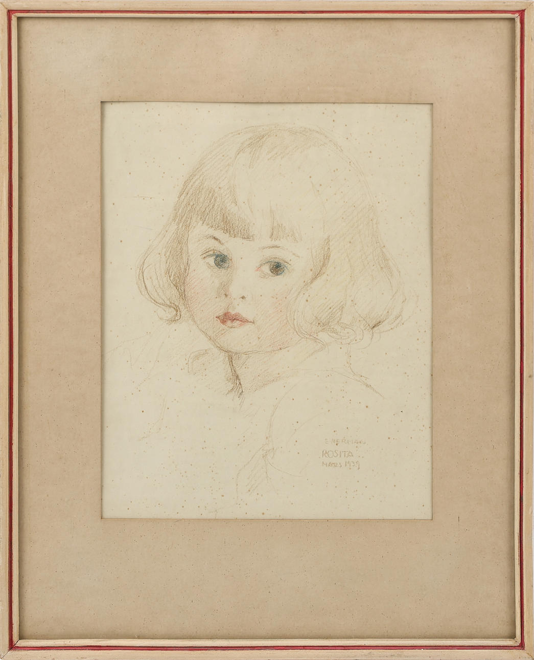 EINAR NERMAN. "Rosita", teckning, mars 1939.