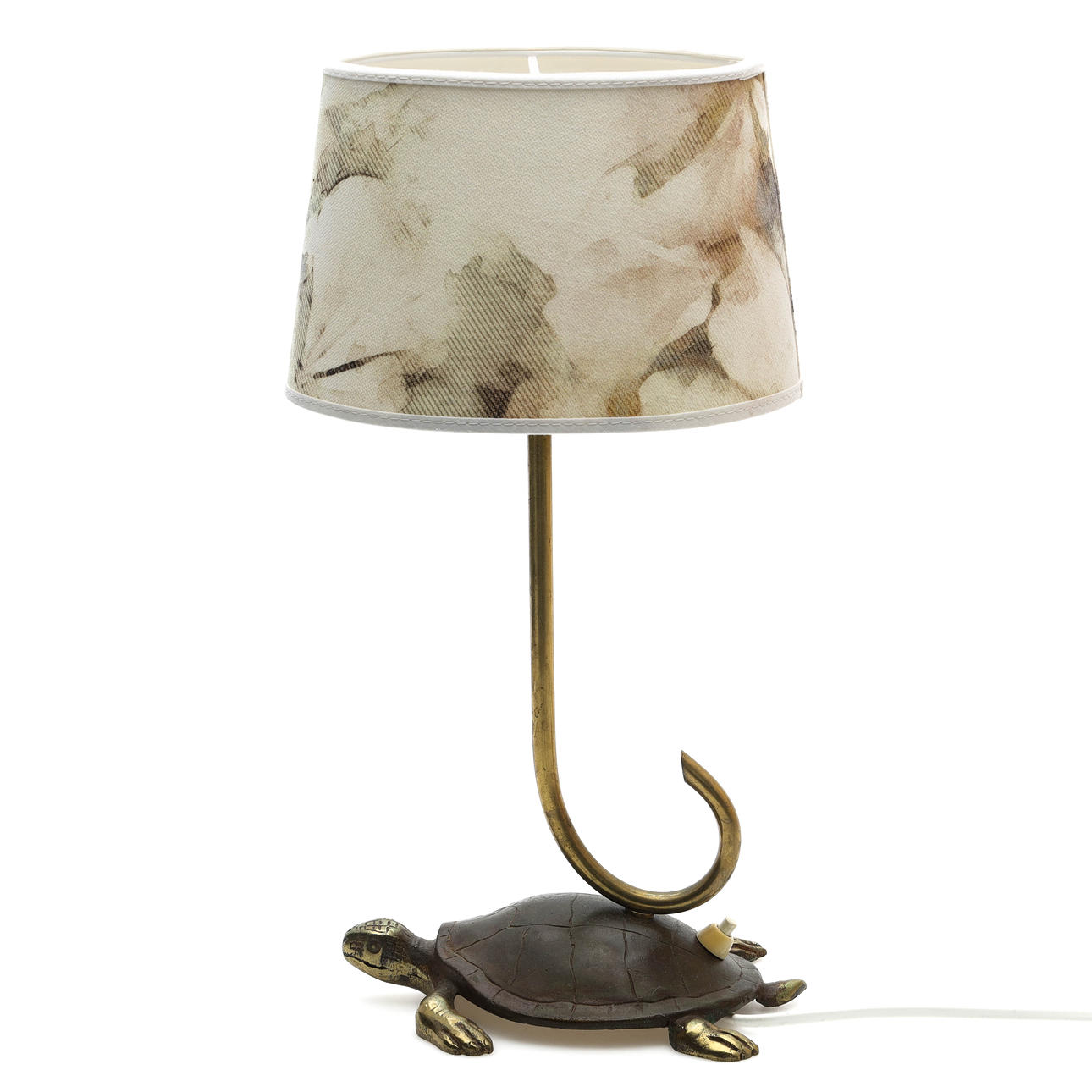 A metal tortoiseshell table lamp, 20th century.