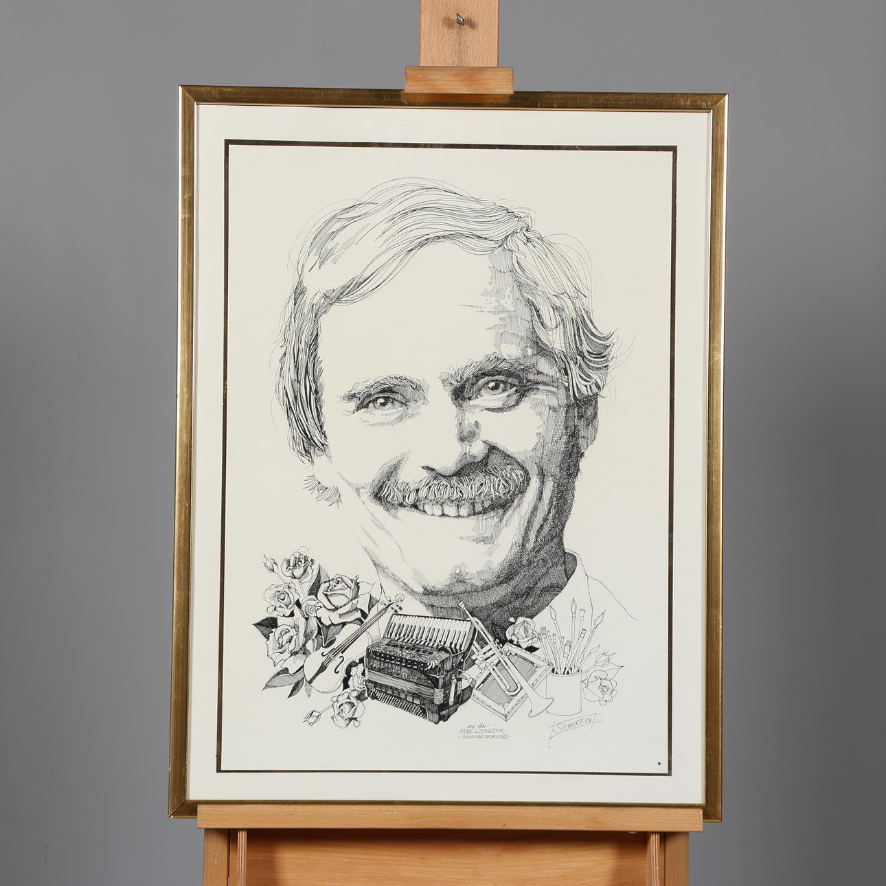 SIEWERT LINDBERG. DRAWING, signed Siewert, dated -82.