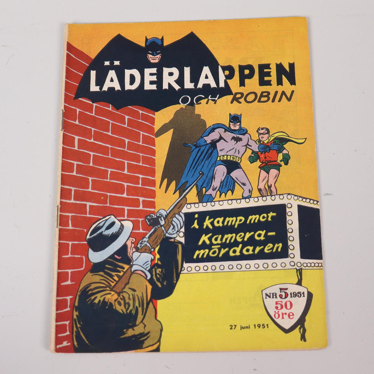 Comic book, Läderlappen och Robin, no 5, 1951.