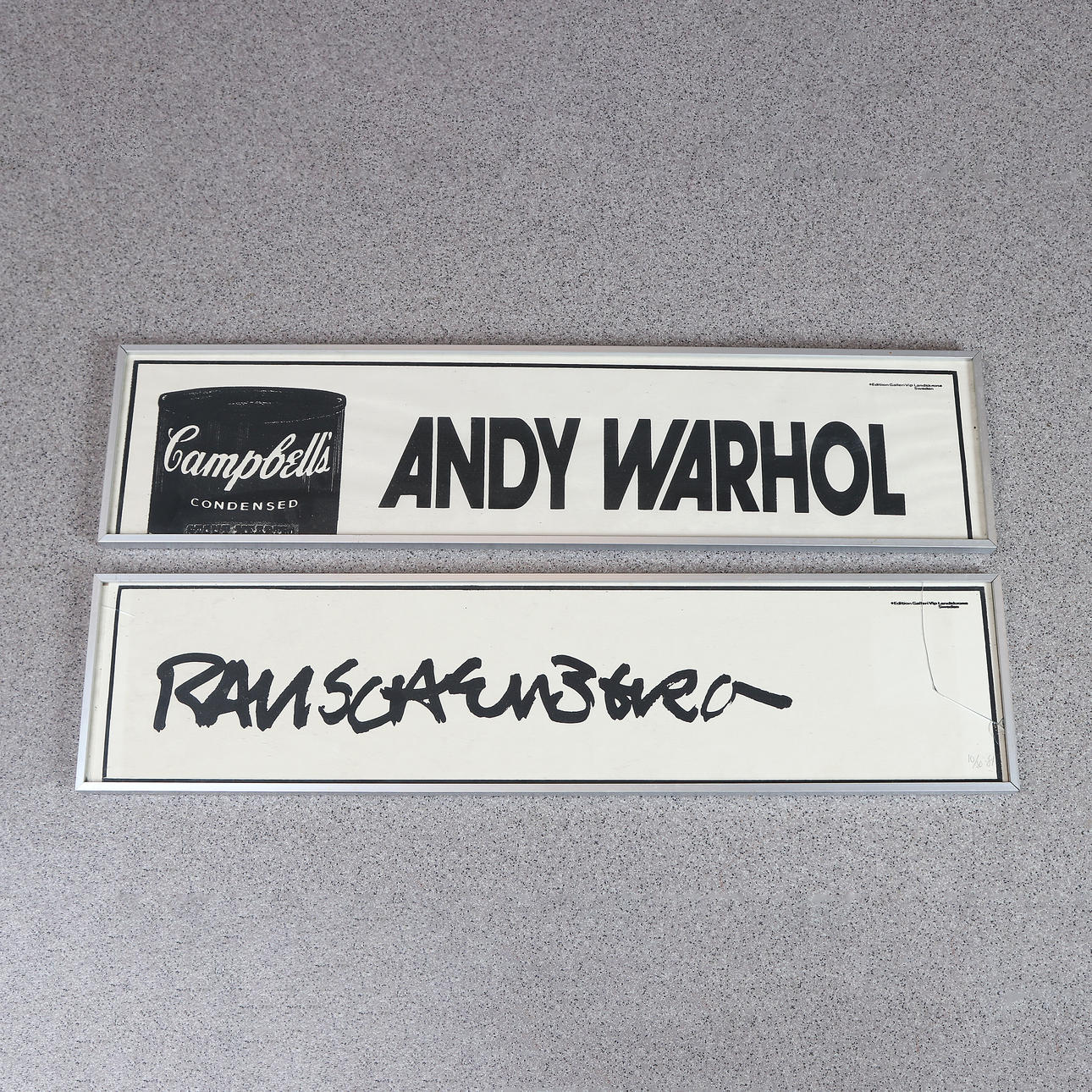 EXHIBITION POSTERS, TWO PCS. Warhol, among others.