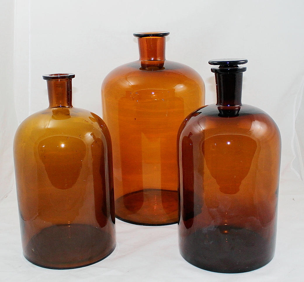 APOTEKSFLASKOR, 3 st, glas.