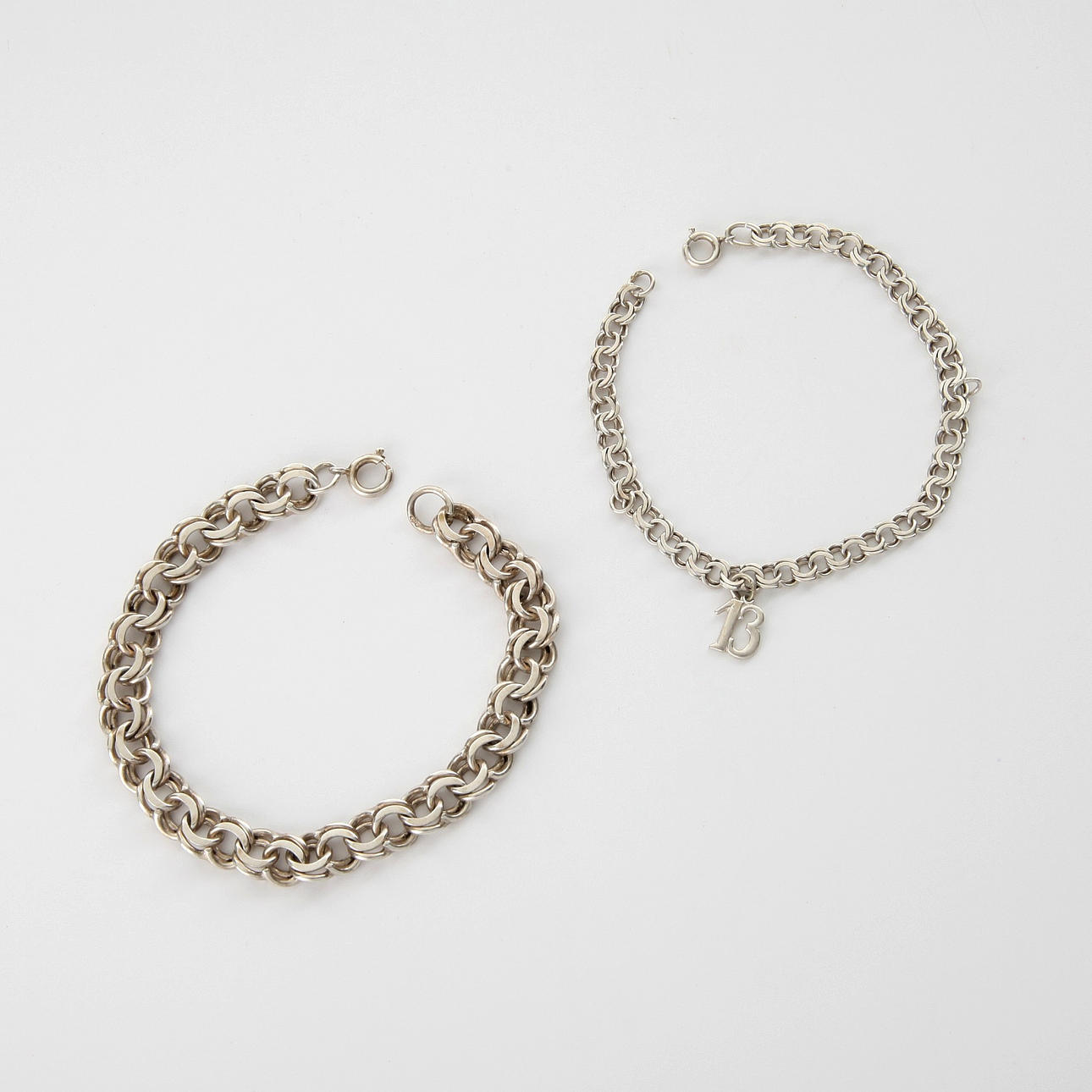 BRACELET, 2 pcs, Bismarck bracelets, silver.