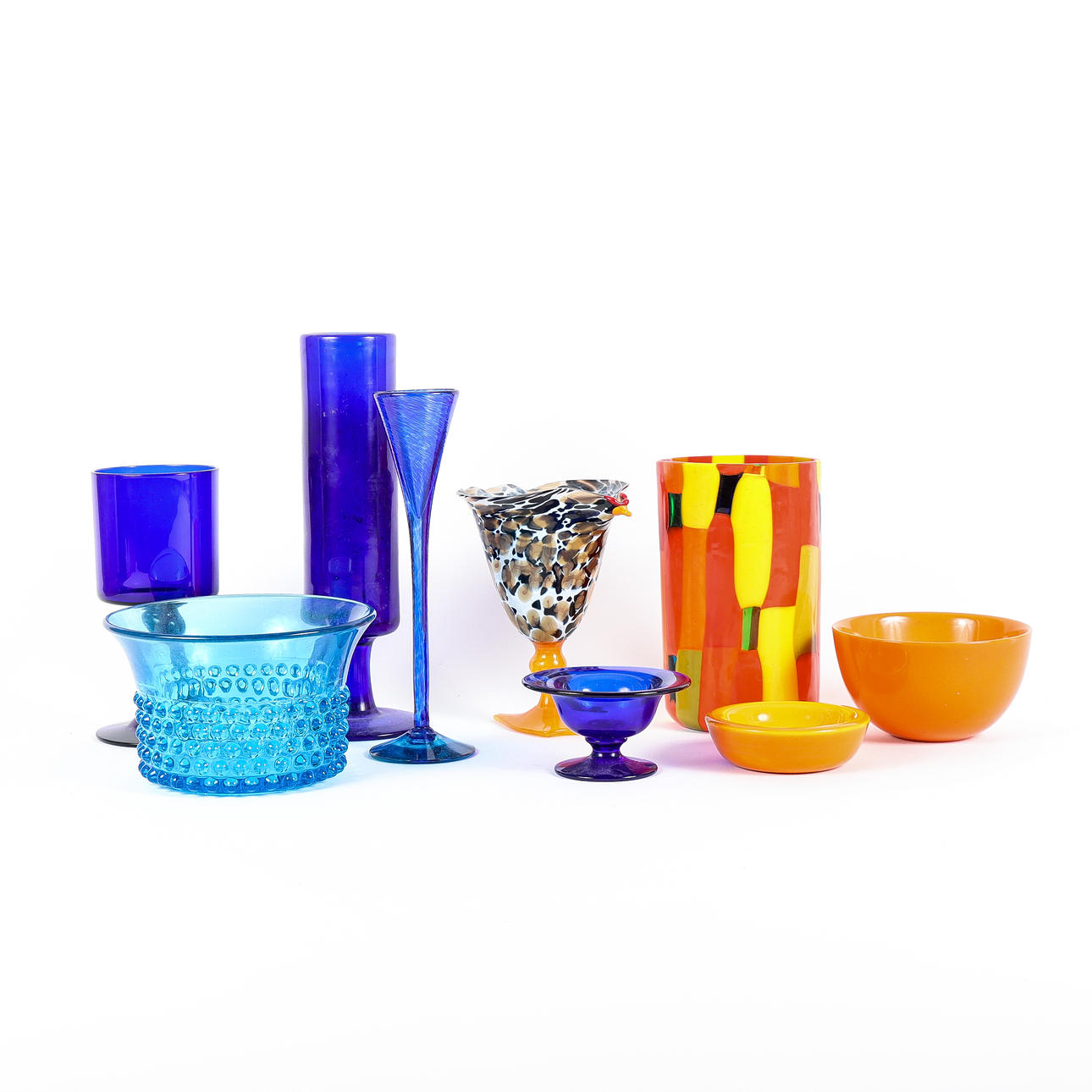 VÄRILLINEN LASI 9 kpl.