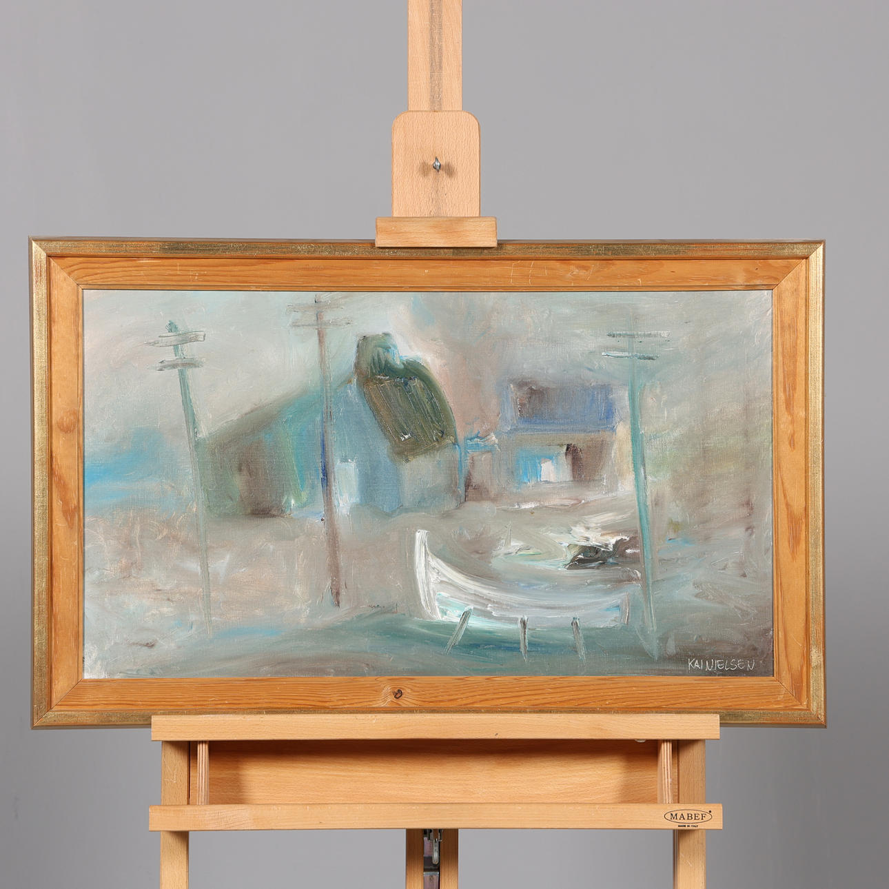 KAI NIELSEN. OIL ON PANEL, signed.