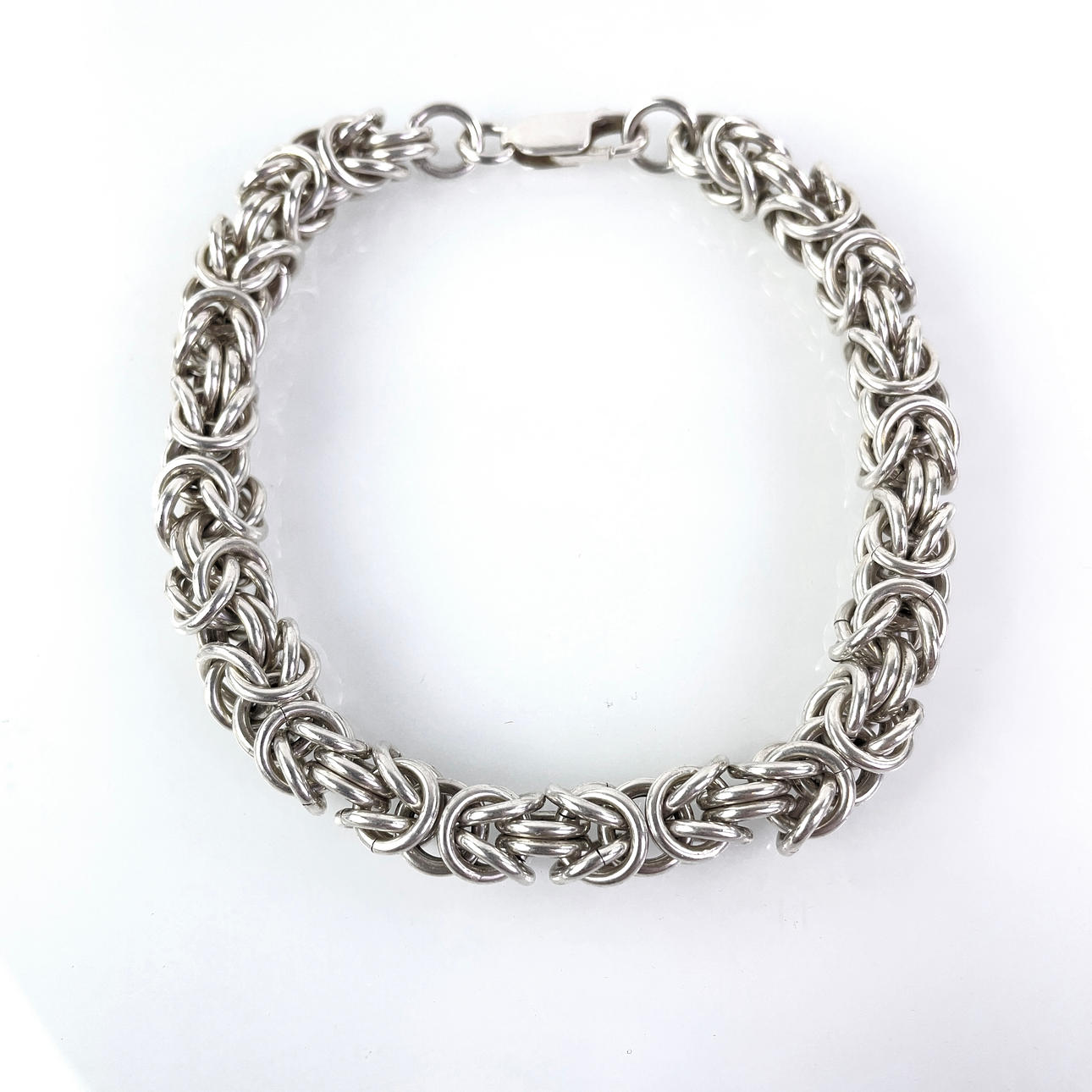 A bracelet, sterling silver, Byzantine chain.