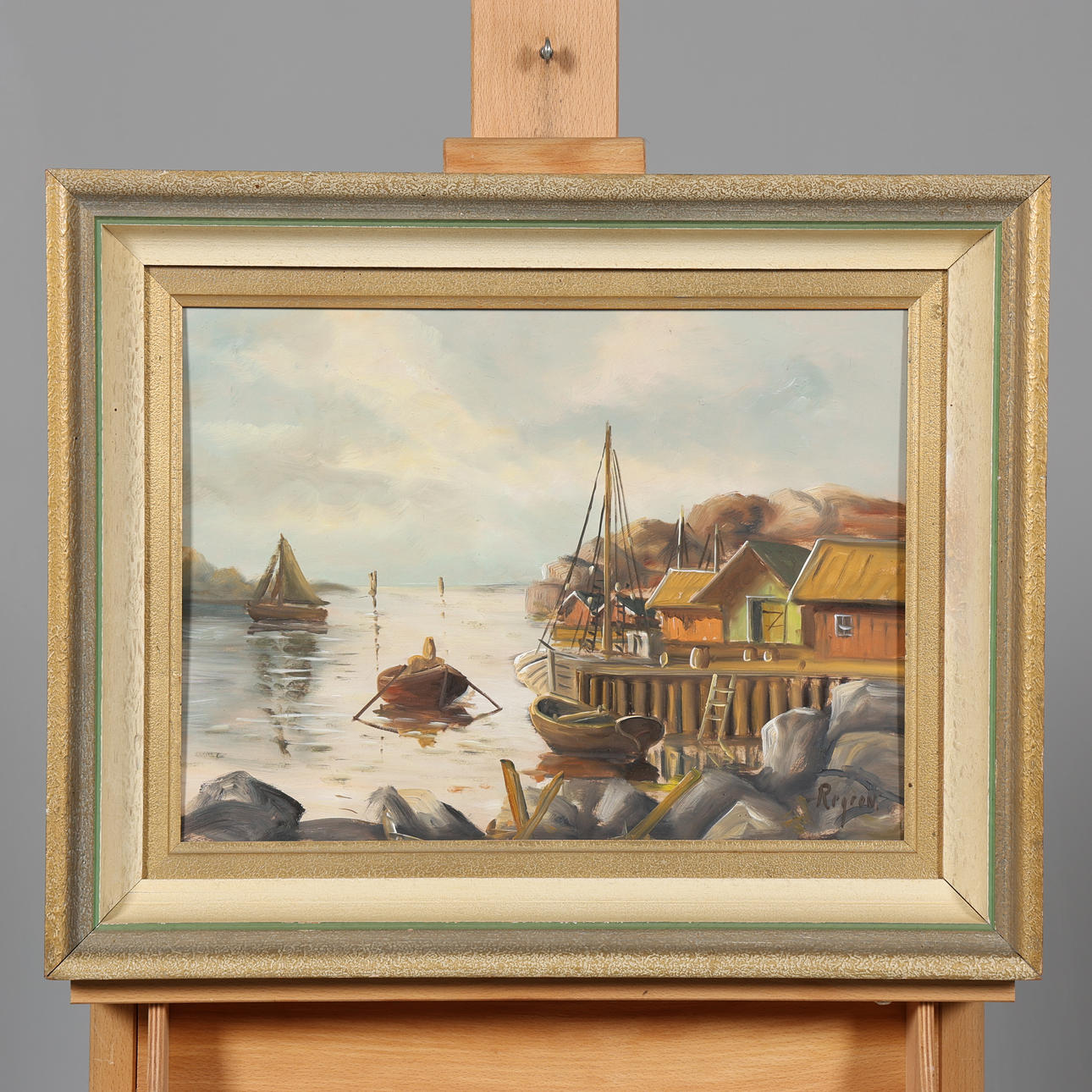 OIDENTIFIERAD KONSTNÄR. OIL ON PANEL, signed.