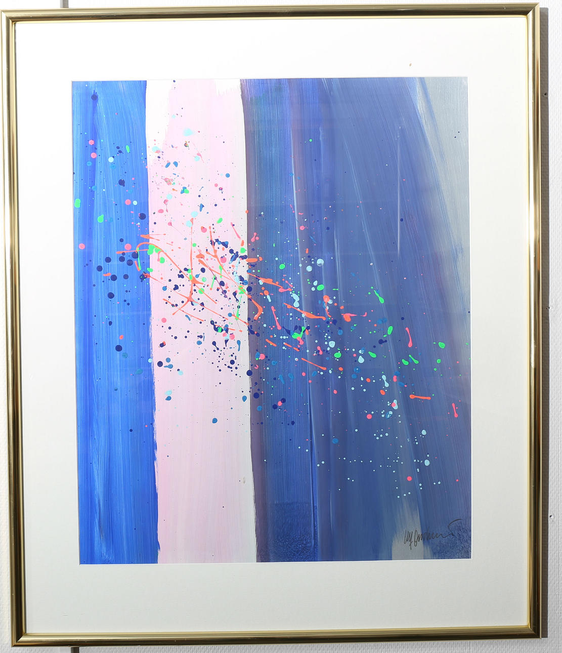 ULF ONSBERG. Akvarell, Komposition, signerad.