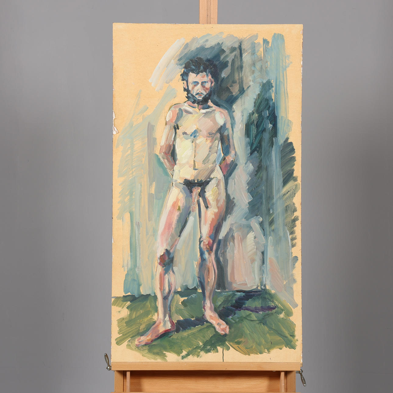 OKÄND KONSTNÄR. OLIE PÅ PANEL, „spansk model“.