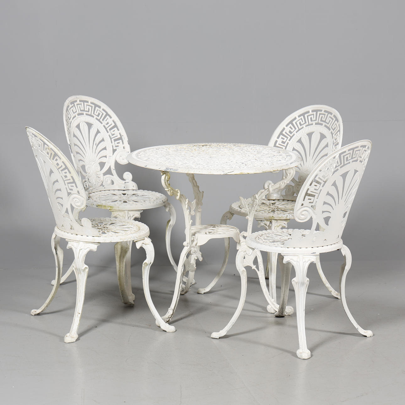 GARTENMÖBEL, 5 Stück, lackiertes Metall.