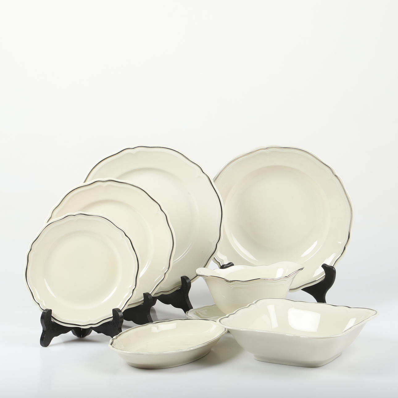 MATSERVIS, 54 delar, porslin, Hackefors.