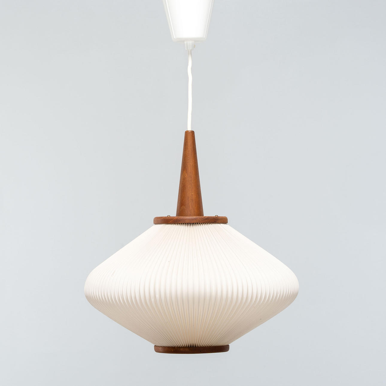 A TEAK CEILING LAMP, 1950/60's.