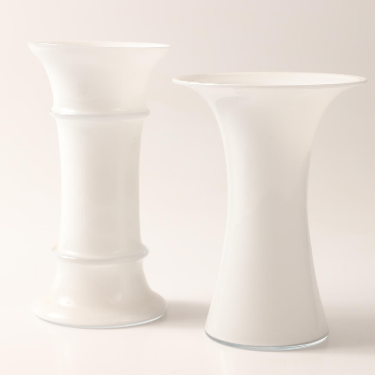 2 stk kunstglasvaser, Holmegaard.