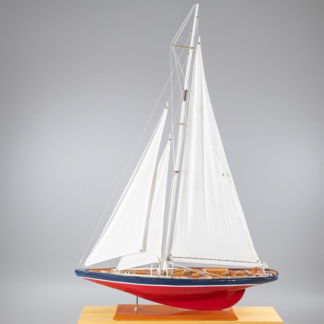 SHIP MODEL, painted wood, 20th century.