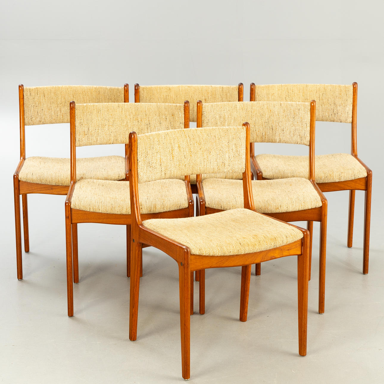 Vamdrup. 6 teak dining room chairs Denmark, 1960s.