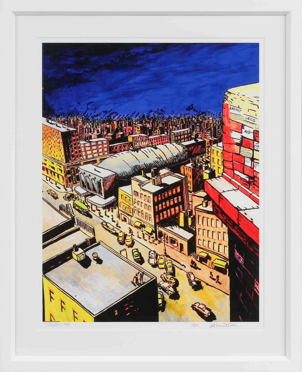 CARL JOHAN  DE GEER. “City of Steel Boy”. Lithograph in colours, signed and numbered 14/20.